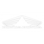 Par Adesivo Adesivos Asa Honda Branca Asinha Tanque Moto - Branco