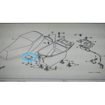 Suporte Dobradiça Banco Moto Biz 100 Biz 125 Original Honda