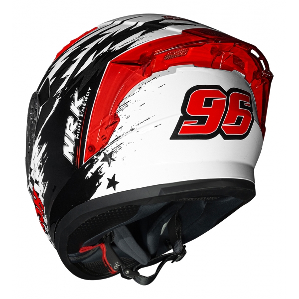 Capacete Moto Norisk Flow Moto Gp 96 Daytona Branco C/ Spoiler + Viseira Colorida Extra Lançamento