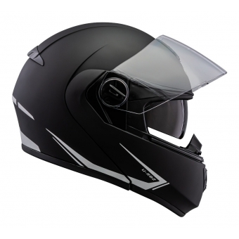 Capacete Moto Robocop Peels Urban U-Rb2 Classic Preto Fosco Escamoteável C/ Oculos Selo Inmetro Lançamento