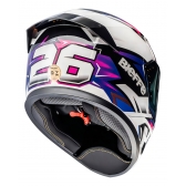Capacete Moto Bieffe b12 Kf Piloto 26 Motovelocidade Masculino Feminino C/ Viseira Extra Lançamento - Branco / Roxo