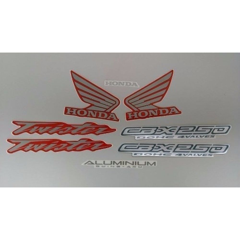Kit Adesivos Faixa Cbx 250 Twister 04 Vermelha Jogo Adesivo