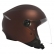 Capacete Moto Aberto Feminino Masculino Joy 23 San Marino By Taurus Custom Vintage Biz Marrom C/ Acabamento Interno Couro - Marrom