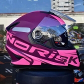 Capacete Moto Feminino Fechado Norisk FF302 Soul Manty Rosa C/ Óculos Sol e Selo Inmetro Lançamento