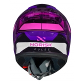Capacete Moto Feminino Norisk Flow Pulse Roxo Rosa C/ Spoiler + Viseira Extra Lançamento