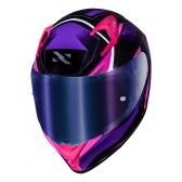 Capacete Moto Feminino Norisk Flow Pulse Roxo Rosa C/ Spoiler + Viseira Extra Lançamento