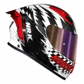 Capacete Moto Norisk Flow Moto Gp 96 Daytona Branco C/ Spoiler + Viseira Colorida Extra Lançamento