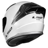 Capacete Moto LS2 FF810 Vigo Monocolor Preto Fosco Verde Militar Branco C/ Spoiler Masculino Feminino Lançamento - Branco