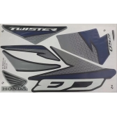 Kit Adesivos Faixa Cb 250 Twister 2019 Prata Jogo Adesivo