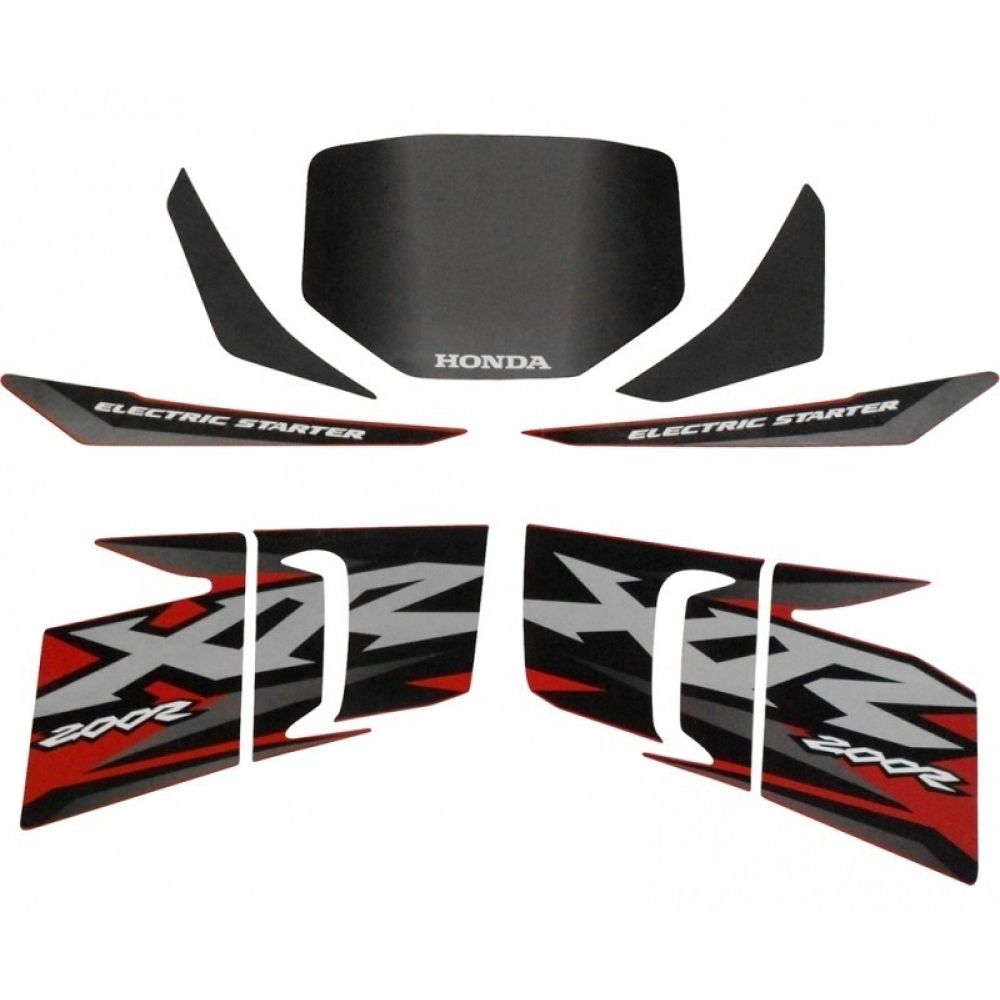 Kit Adesivos Faixa Moto Xr 200 Vermelha 2002 ( Jogo Adesivo ) - Jotaesse