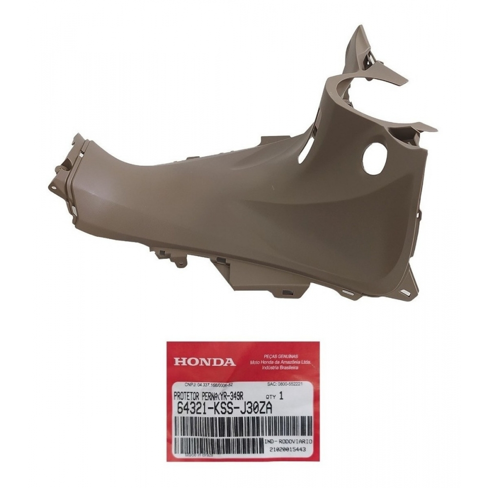 Capa Protetor Pernas Central Moto Biz 125 2018 2019 2020 2021 2022 Bege Original Honda