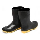 Bota Impermeável Galocha Chuva Para Motoboy Motoqueiro Entregador Botina Borracha Sete Léguas - Preto