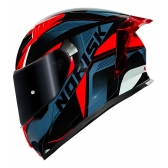 Capacete Moto Norisk Flow Razor Pulse Azul Preto Vermelho C/ Spoiler + Viseira Fumê Extra Lançamento - Preto Vermelho