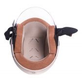 Capacete Moto Aberto Joy 23 San Marino By Taurus Custom Vintage Bege C/ Acabamento Interno Couro - Bege