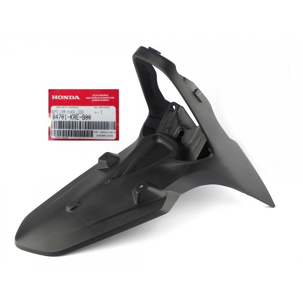 Paralama Traseiro Moto Nxr Bros 150 2009 10 11 2012 Bros 125 2013 2014 Suporte Placa Original Honda - Original Honda