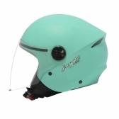 Capacete Moto Aberto Joy 23 San Marino By Taurus Custom Vintage Verde Jade C/ Acabamento Couro