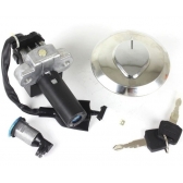 Kit Chave Contato Miolo Ignição Moto Nx 400 Falcon 2006 2007 2008 Jogo Mod Original C/ Tampa Tanque e Trava