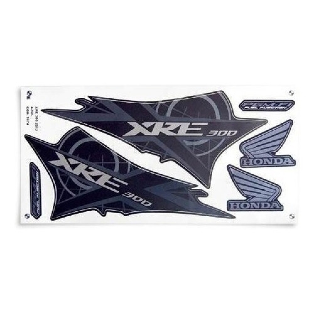 Kit Adesivo Faixa Honda Moto Xre 300 Azul 2012 Jogo Adesivos