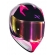 Capacete Moto Feminino Norisk Flow Run Roxo Rosa C/ Spoiler + Viseira Extra