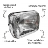 Farol Completo Bloco Ótico Moto Cb 450 Cb450 Aro Cromado Lente Vidro Mod Original