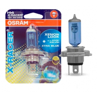 Lâmpada Farol Super Branca H4 35w Moto Titan Fan 125 150 Ybr Factor Xr 250 Tornado Efeito Xenon X Racer Osram