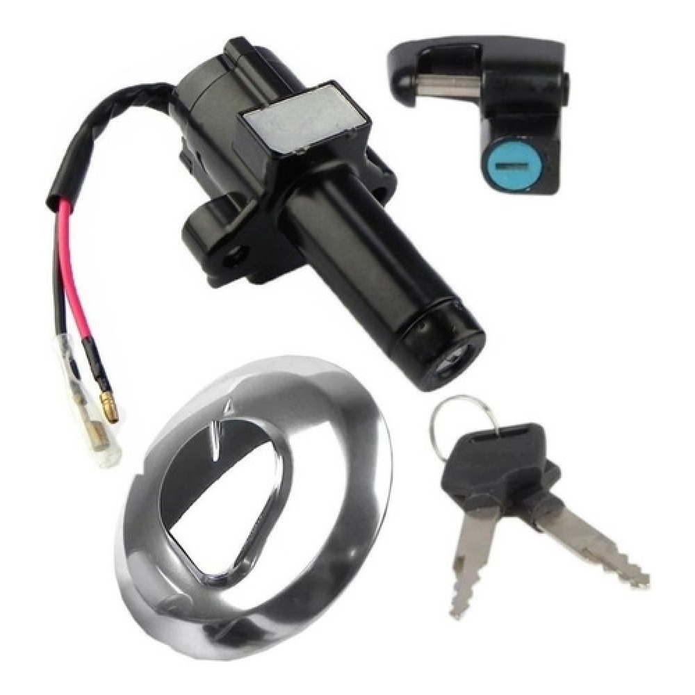 Kit Chave Contato Miolo Ignição Moto Xr 250 Tornado 2001 2002 2003 2004 2005 Jogo Completo C/ Tampa Tanque e Trava