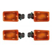 Jogo C/ 4 Piscas Pisca Seta Cg 125 83/88 Titan 125 95 96 97 98 99 Modelo Original - Lente Laranja