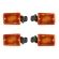 Jogo C/ 4 Piscas Pisca Seta Cg 125 83/88 Titan 125 95 96 97 98 99 Modelo Original - Lente Laranja