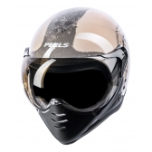 Capacete Moto Peels Mirage F 21 F-21 North Navy Custom Aviador C/ 2 Viseiras Queixeira Removível - Bege