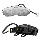 Lanterna Luz Freio Led Traseira Moto Fazer 250 2018 2019 2020 2021 2022 2023 Completa Lente Cristal