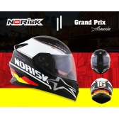 Capacete Moto Esportivo Fechado Norisk Ff302 Soul Grand Prix Germany Alemanha C/ Óculos Interno C/ Selo Inmetro