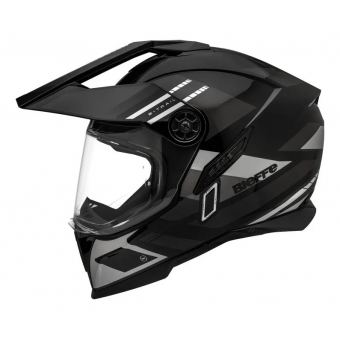 Capacete Bieffe B-Trail Moto Big Trail Advance Preto Grafite C/ Óculos Sol Lançamento