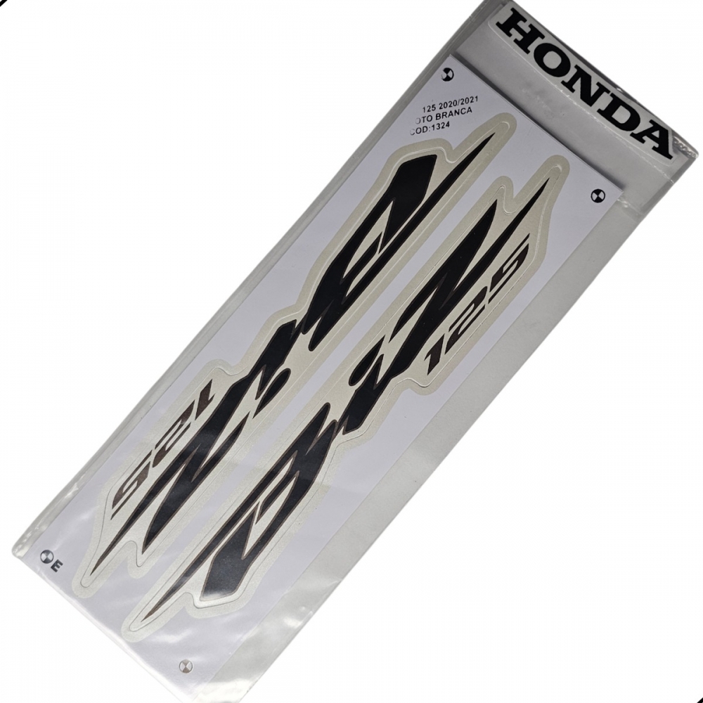 Kit Adesivos Faixas Moto BIZ 125 Branca Creme Bege 2020 2021 Jogo Adesivo Jotaesse