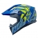 Capacete Moto Bieffe Big B Trail Defender Cross Cinza Fosco Azul C/ Óculos Sol Lançamento