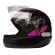Capacete Moto Feminino Taurus Fórmula 1 Neo Preto Fosco Rosa - Preto/Rosa
