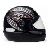 Capacete Moto Fechado Taurus San Marino Formula 1R Preto Grafic Viseira 2mm Modelo Novo - Preto