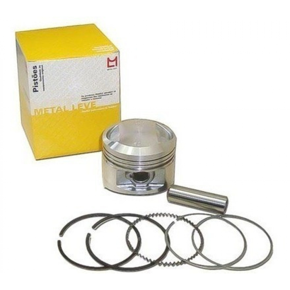 Kit Pistão E Anel Moto Xr 200 Cbx 200 Strada Metal Leve 0,75