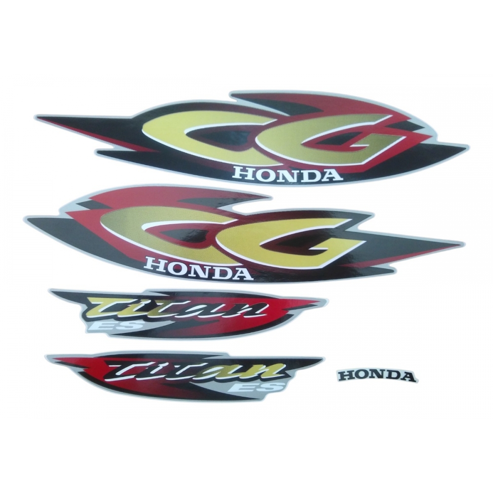 Kit Adesivos Faixas Moto CG Titan 125 Es 2000 Prata Jogo Adesivo