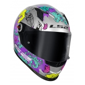 Capacete Moto Ls2 Ff358 Classic Dreamcatcher Apanhador Sonhos Prata Rosa Masculino Feminino Esportivo
