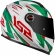 Capacete Moto Esportivo Fechado Ls2 Ff358 Classic Draze Italia Verde Branco Vermelho C/ Selo Inmetro