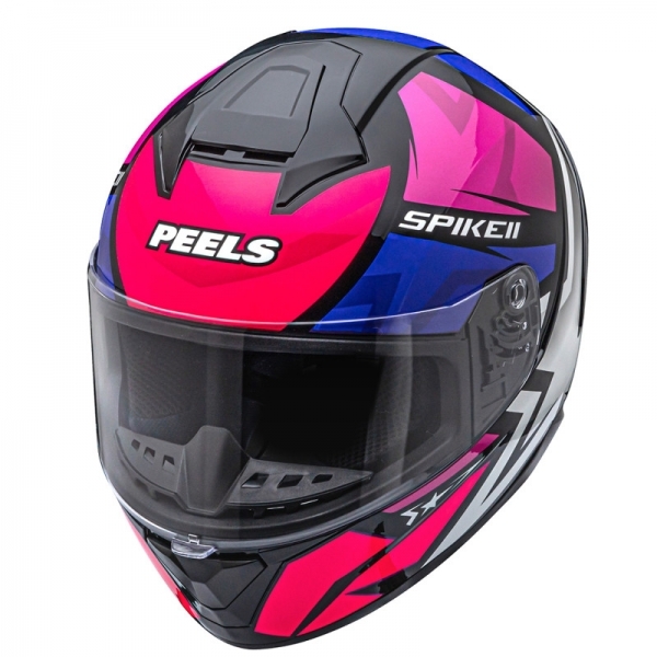 Capacete Moto Feminino Fechado Peels Spike 2 1ST Star Preto Rosa Pink Roxo Brilho Lançamento