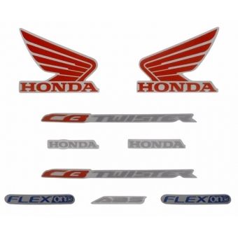 Kit Adesivos Faixa Moto Cb 250 Twister Preta 2016 ( Jogo Adesivo )