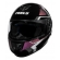 Capacete Moto Feminino Robocop Peels Urban U-Rb2 Discover Preto Rosa Camelão Escamoteável C/ Oculos