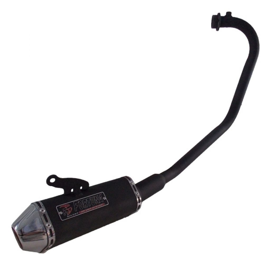 Escapamento Escape Esportivo Fazer 150 F1 Tri Oval Mini ( Curto ) Fortuna - Preto