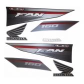 Kit Adesivos Faixa Cg Fan 160 Esdi 2016 Prata Jogo Adesivo