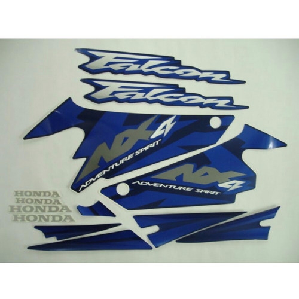 Kit Adesivos Faixa Nx 400 Falcon Azul 2003 Jogo Adesivo
