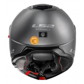Capacete Moto Robocop Articulado LS2 FF908 Strobe 2 Monocolor Escamoteável C/ Óculos - Cinza Fosco