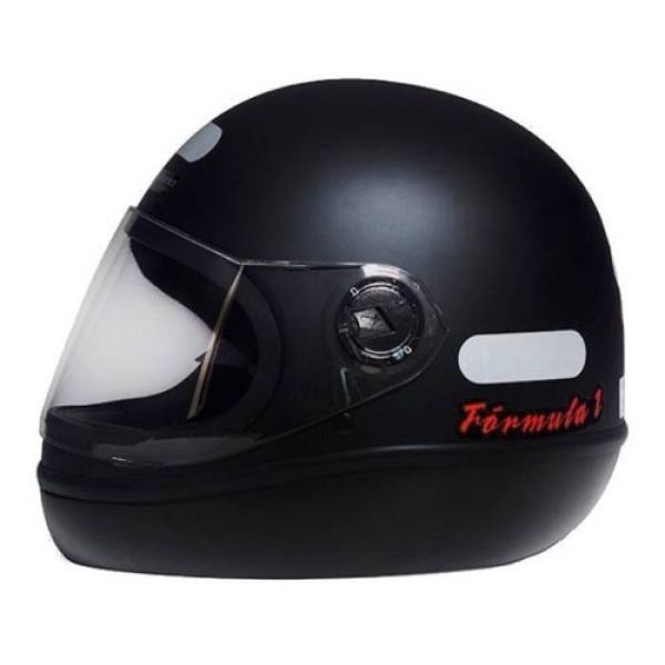 Capacete Fechado Taurus San Marino Formula 1R Viseira 2mm - Preto Fosco