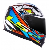 Capacete Moto Fechado Ls2 Ff358 Classic Xdron Neon Branco Laranja Esportivo C/ Selo Inmetro