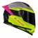 Capacete Moto Fechado LS2 FF358 Classsic S Digital Striker C/ Spoiler Masculino Feminino Lançamento - Preto Amarelo Rosan Neon